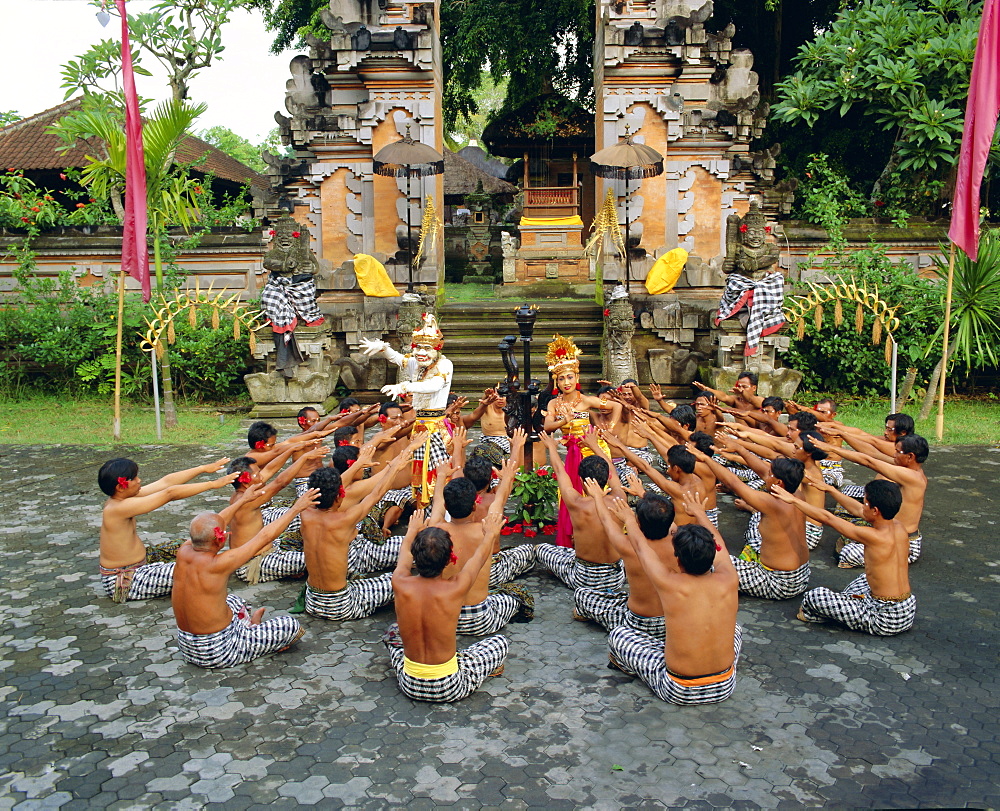 Performance of the famous Balinese Kecak Dance, Bali, Indonesia