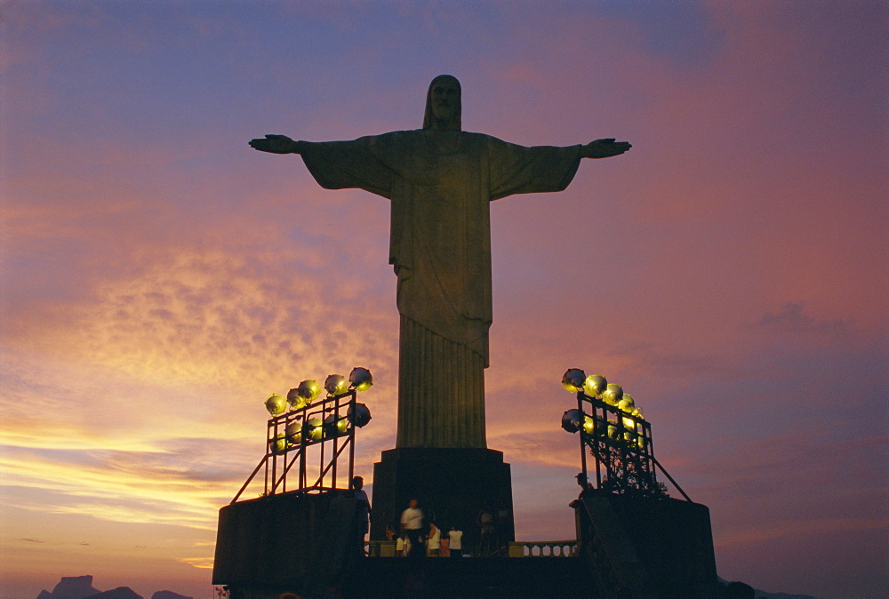 Cristo Redentor (Christ the Redeemer) on Mt. Corcovado above Rio de Janeiro, Brazil, South America