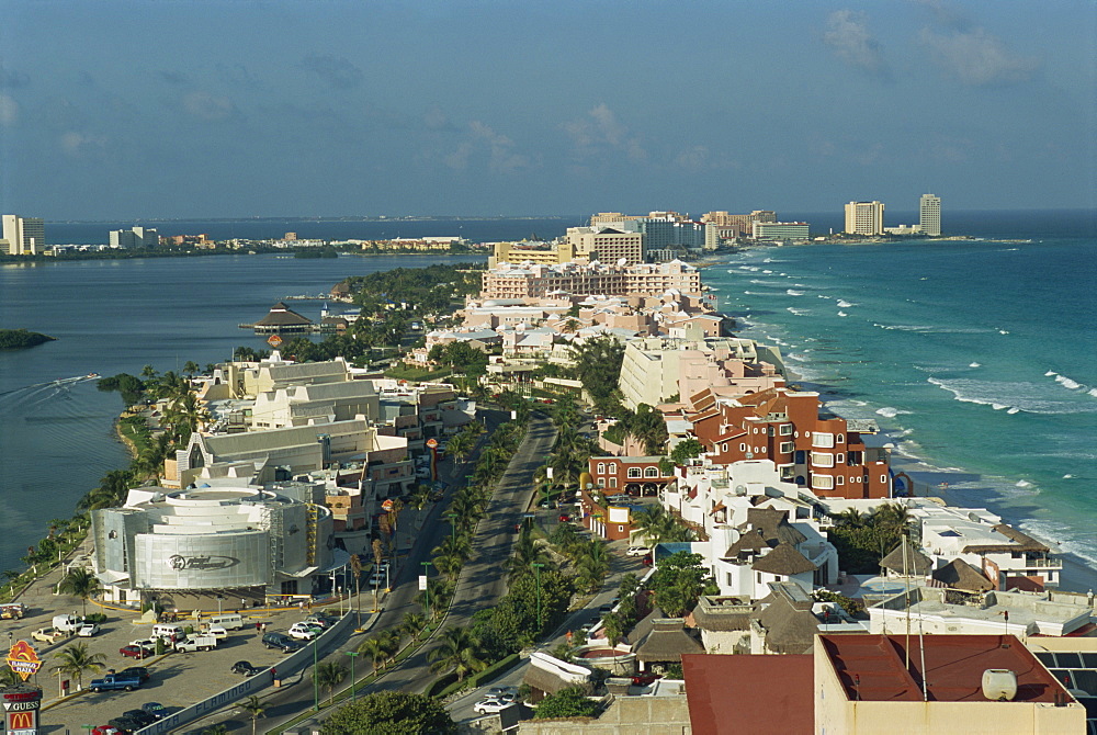 Hotel strip, Cancun, Yucatan, Mexico, North America