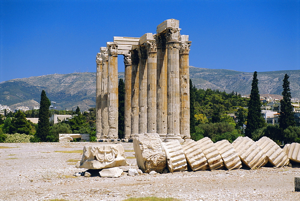 Temple of Olympian Zeus, Athens, Greece, Europe