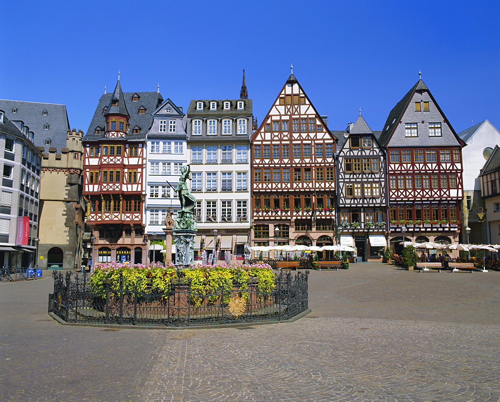 Romerberg, the 14th century central square, Frankfurt-am-Main, Hessen, Germany, Europe