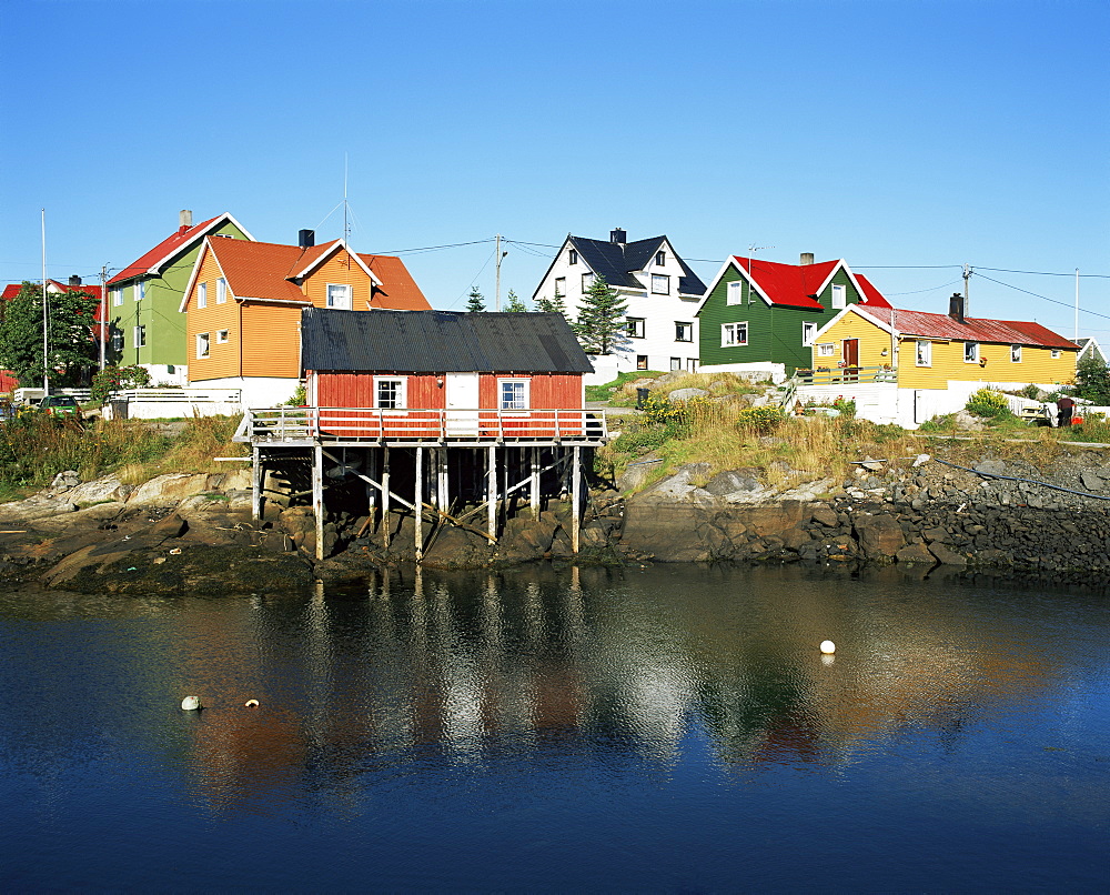 Fishing village of Henningsvaer, Lofoten Islands, Nordland, Norway, Scandinavia, Europe