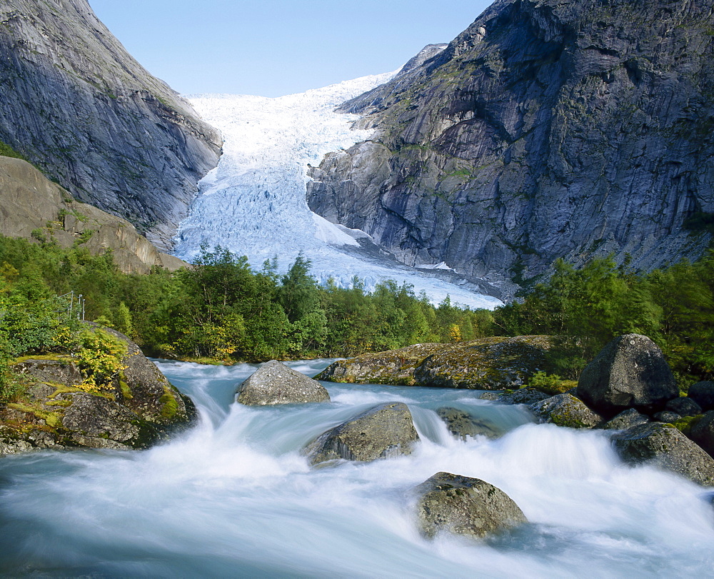 Briksdalsbreen Glacier, Western Fjord, Norway *** Local Caption ***