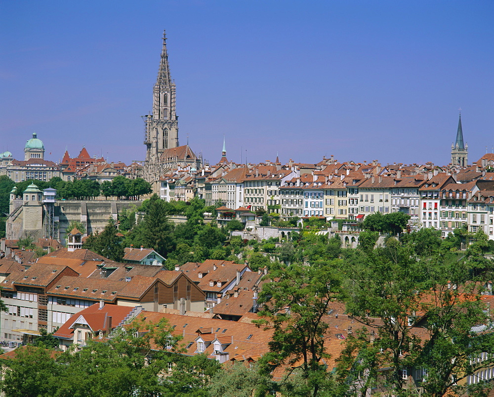 Bern (Berne) and Aare River, Bernese Mittelland, Switzerland, Europe