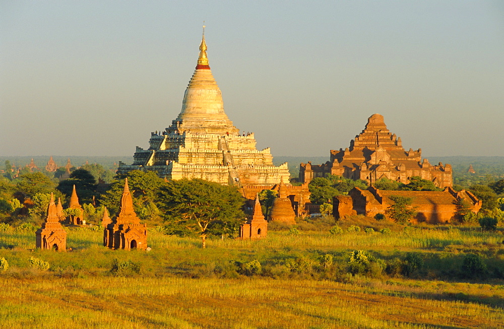 Shwesandaw Paya (Shwe Sandaw Pagoda) and ancient temples, Bagan (Pagan), Myanmar (Burma)