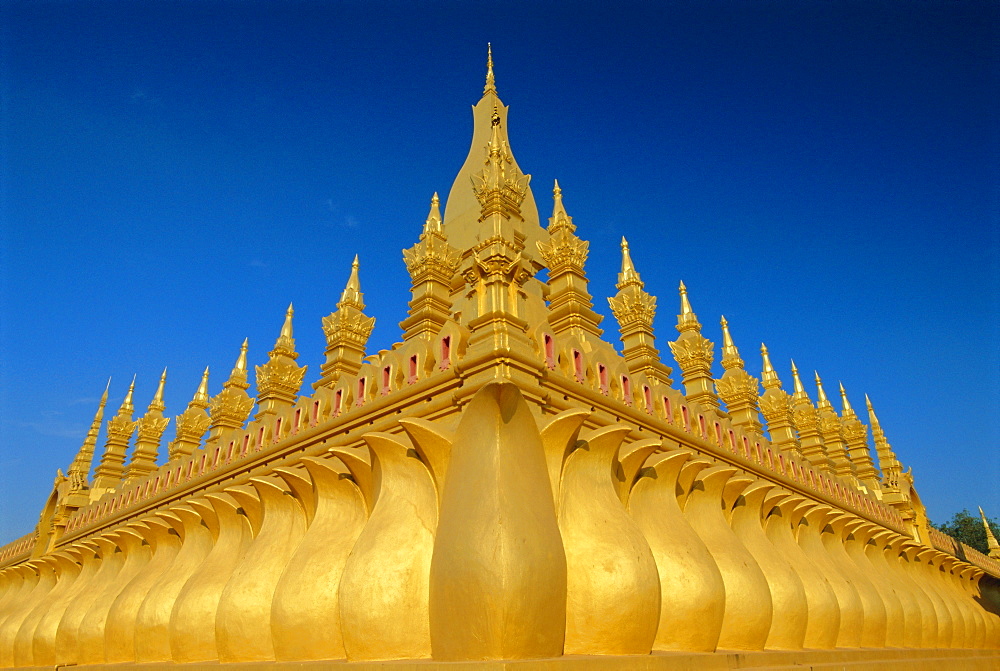 Gold stupas, Pha That Luang, Vientiane, Laos