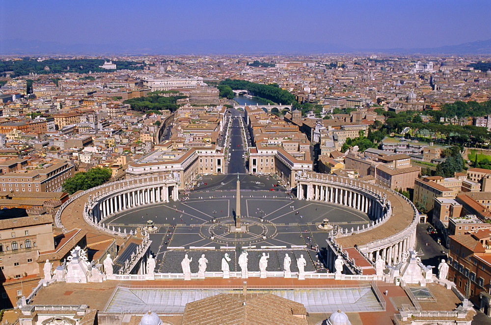 City view from the top of the St. Peters Basilica, Rome, Lazio, Italy