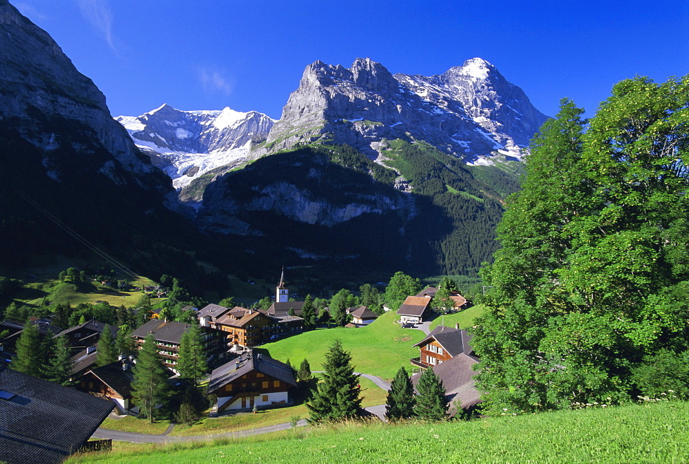 The north face of the Eiger, Swiss Alps mountains, Grindelwald, Switzerland, Europe