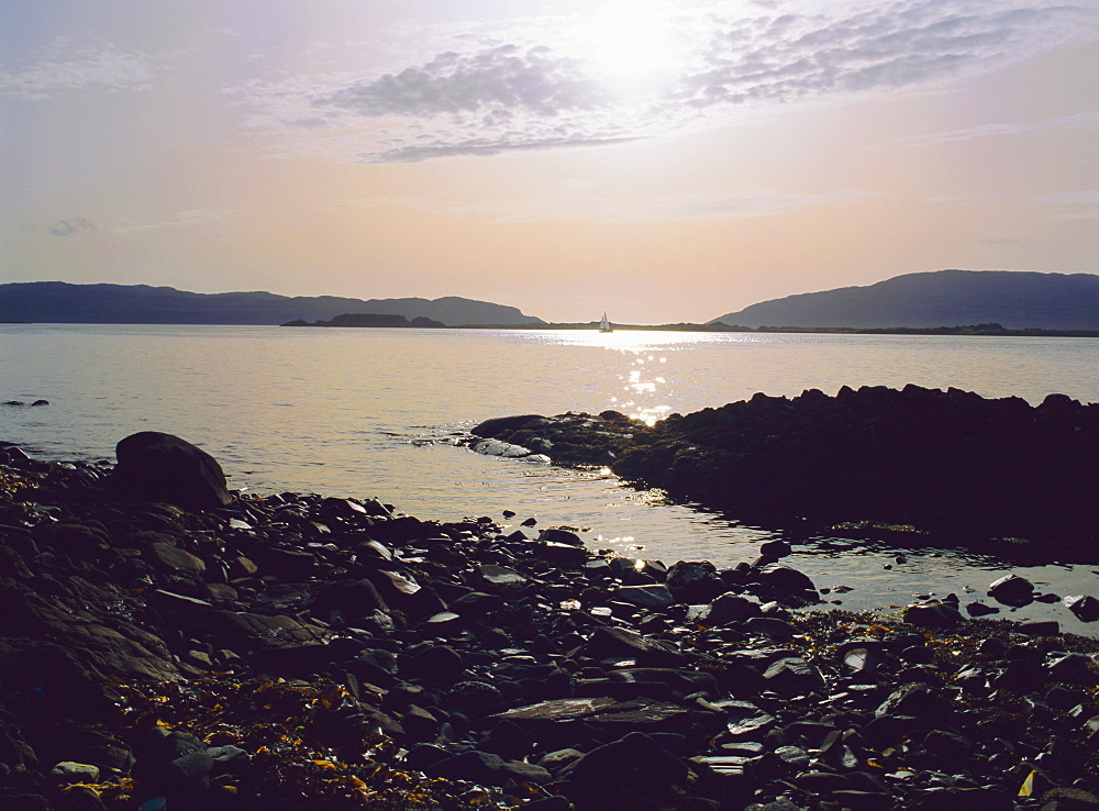 Islands of Jura and Scarba from Craignish Point, Sound of Jura, Argyll, Strathclyde Region, Scotland