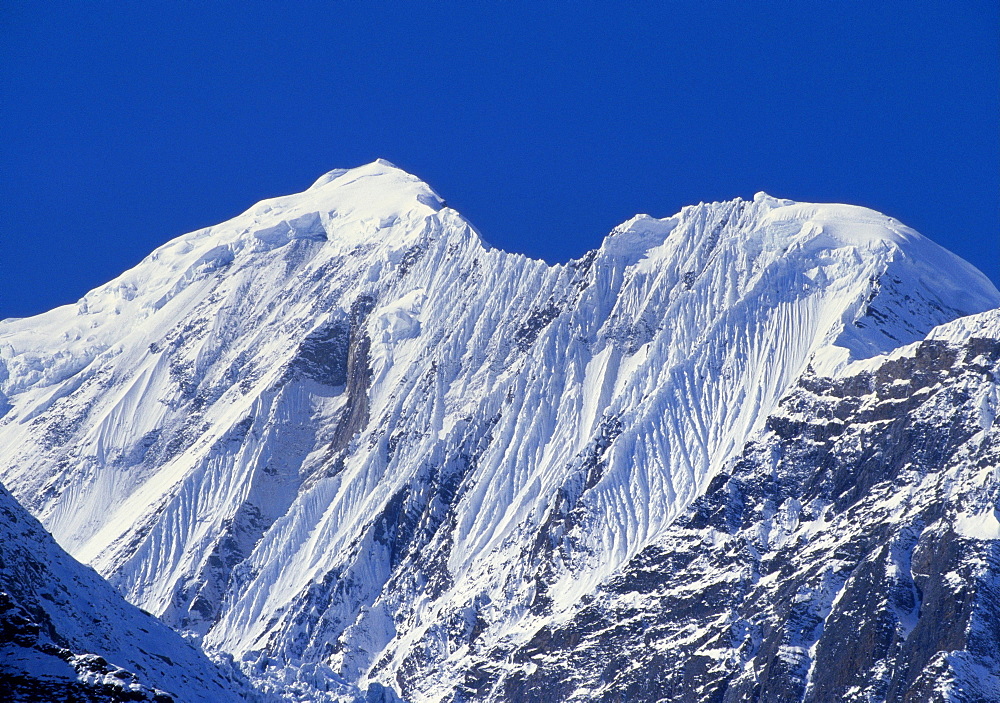 Mt Gangapurna, Annapurna Mountain Range, Nepal