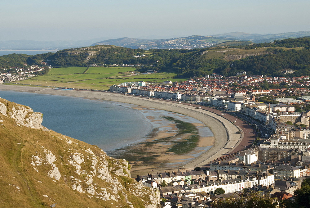 Llandudno, seen from the Great Orme, Conwy County, North Wales, United Kingdom, Europe