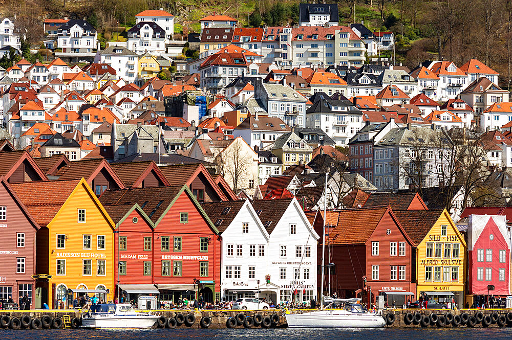 Bryggen old town waterfront, UNESCO World Heritage Site, Bergen, Norway, Scandinavia, Euruope