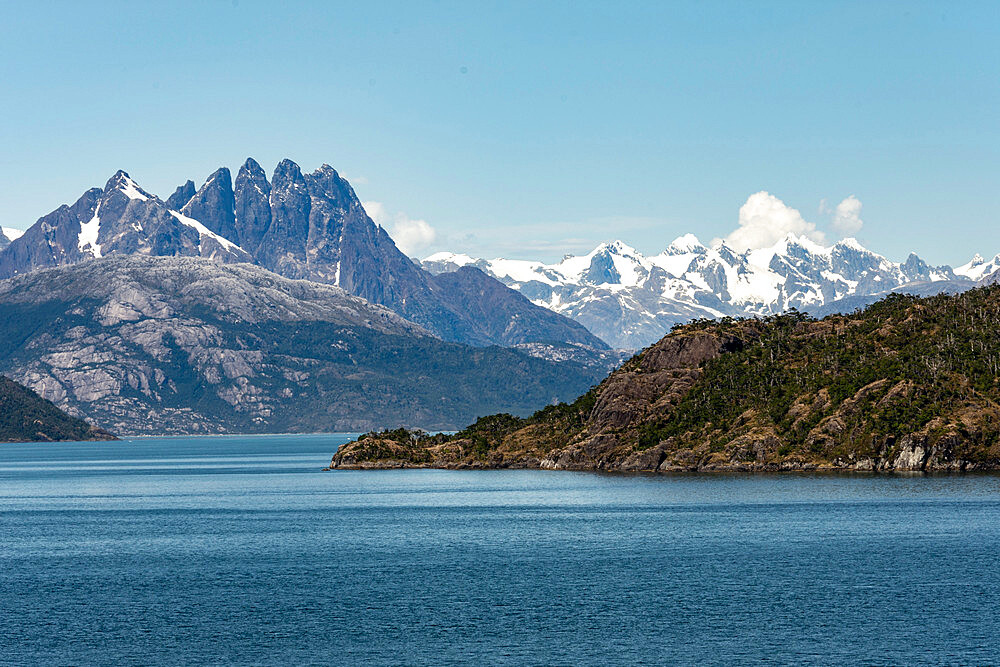 Amalia Fjord and Skua Glacier, Chilean Fjords, Chile, South America