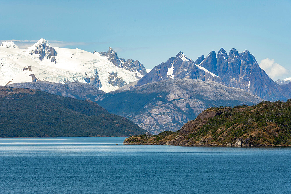 Amalia Fjord and Skua Glacier, Chilean Fjords, Chile, South America