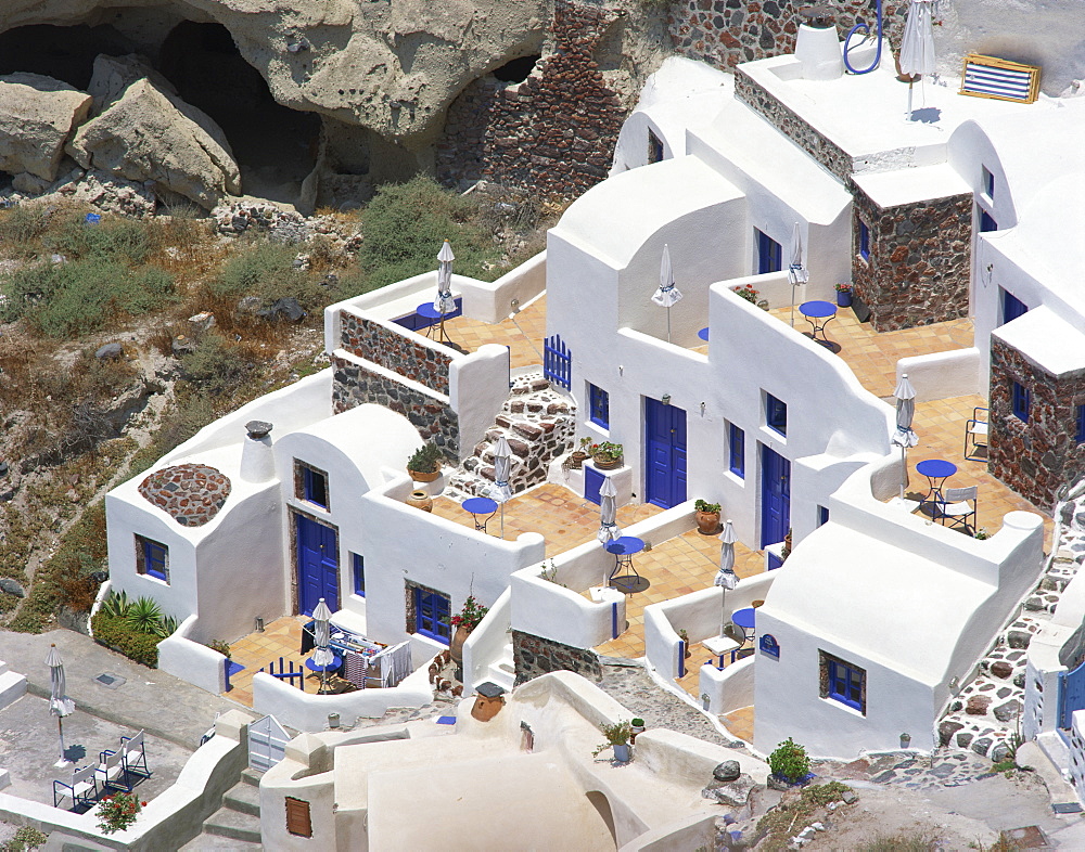 Apartment complex, Santorini (Thira), Cyclades Islands, Greek Islands, Greece, Europe