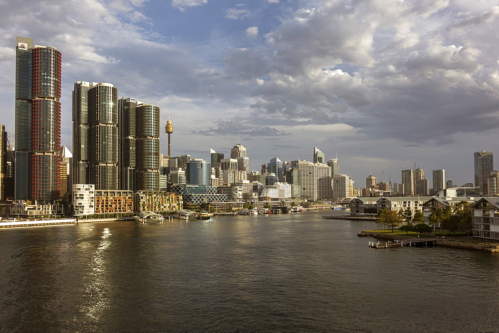 View towards Barangaroo and Darling Harbour, Sydney, New South Wales, Australia, Pacific