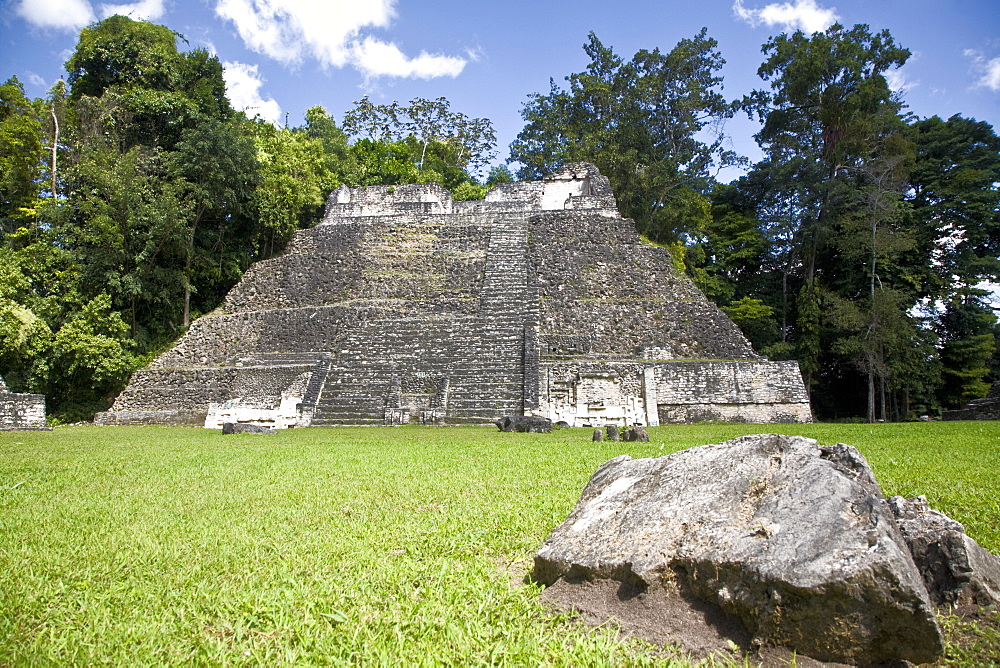 Plaza A Temple, Mayan ruins, Caracol, Belize, Central America