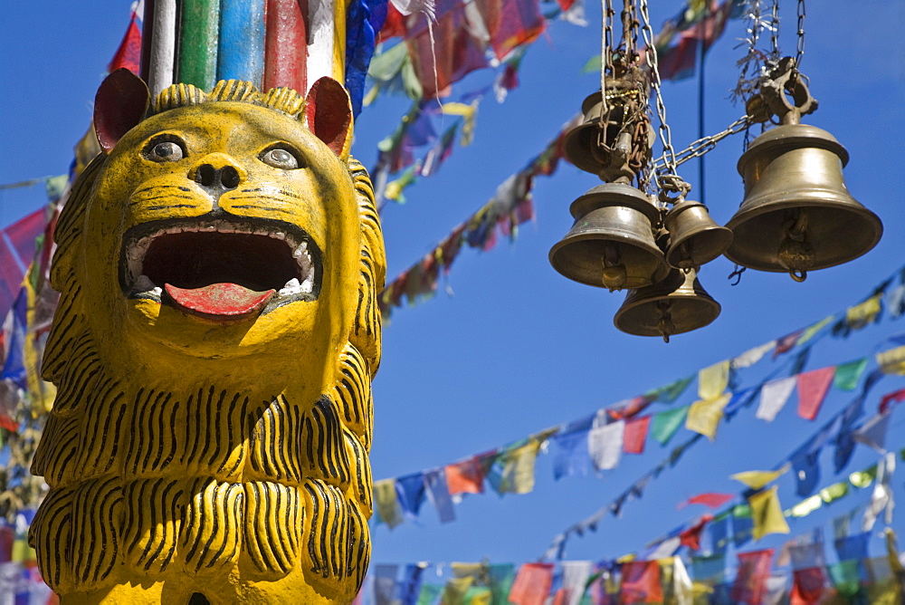 Mahakala Temple, sacred to both Hindus and Buddhists, Observatory Hill, Darjeeling, West Bengal, India, Asia