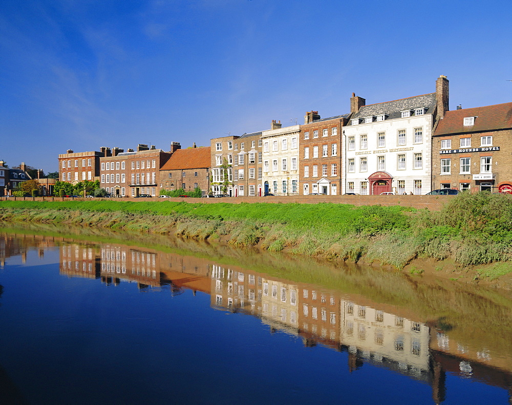 North Brink, one of England's finest Georgian Streets, Wisbech, Cambridgeshire, England