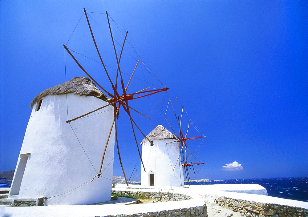 Windmills on the Coast, Mykonos, Greek Islands