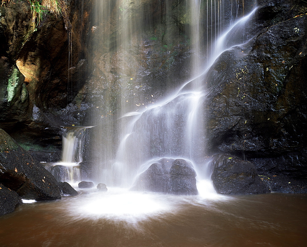 Roughting Lynn waterfall, near Wooler, Northumberland (Northumbria), England, United Kingdom, Europe