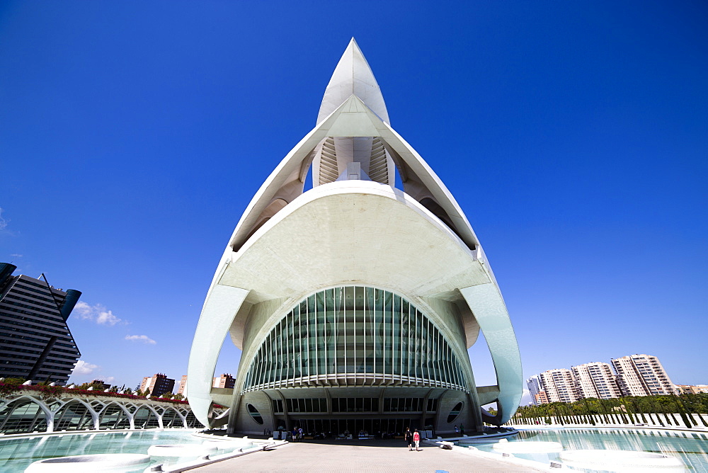 El Palau de les Arts Reina Sofia (Opera House and performing arts centre) at the City of Arts and Sciences (Ciudad de las Artes y las Ciencias), Valencia, Spain, Europe