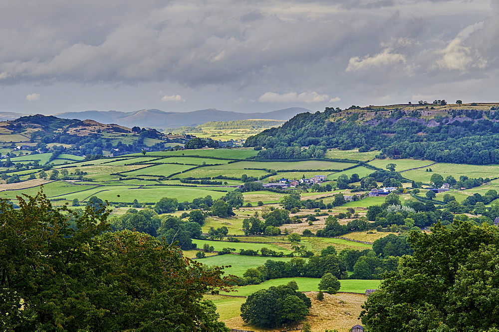 View to the North from triangulation point, Cartmel Fell, South Lakeland, Cumbria, England, United Kingdom, Europe