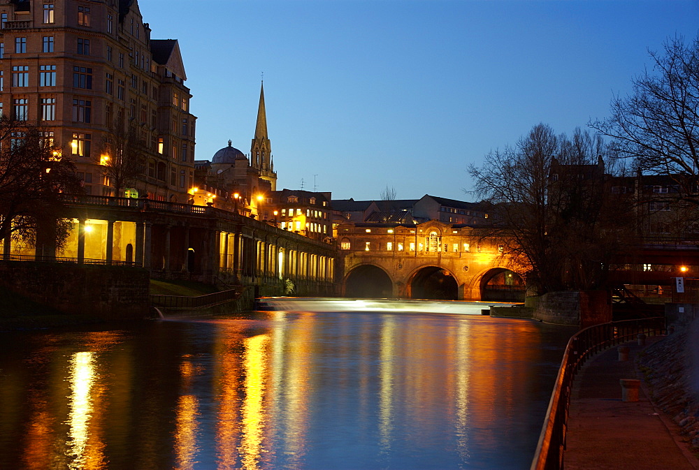 Pulteney bridge, Bath, UNESCO World Heritage Site, Somerset, England, United Kingdom, Europe