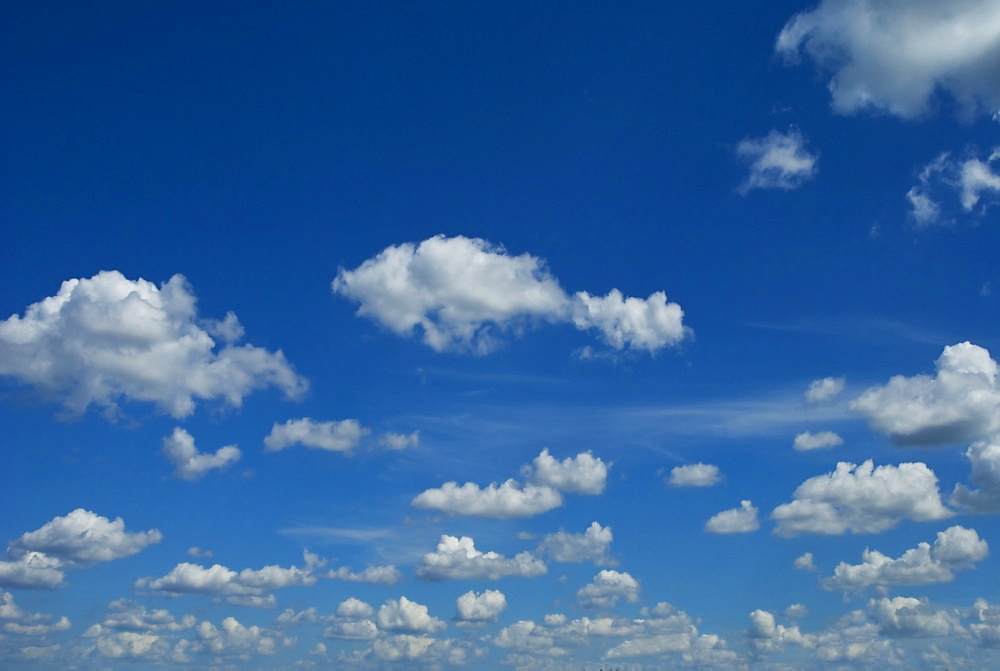 White clouds in blue sky