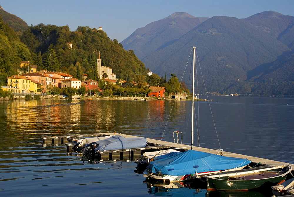 San Mamete, Lake Lugano, Lombardy, Italian Lakes, Italy, Europe