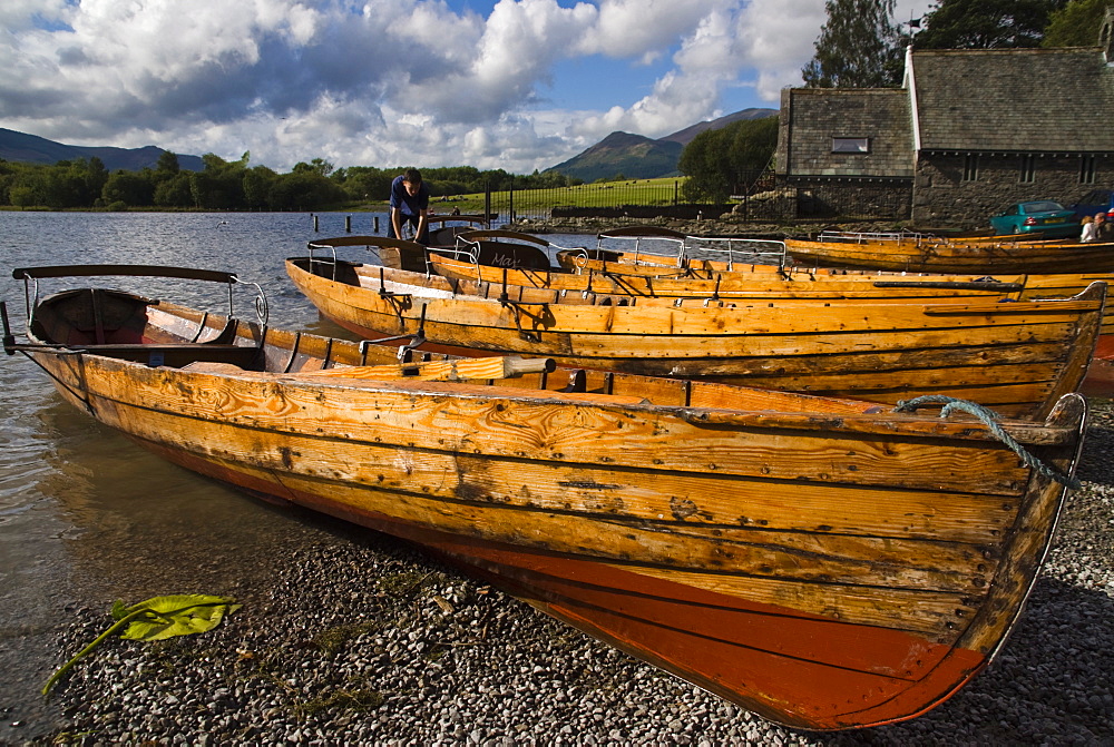 Boats, Derwentwater, Lake District National Park, Cumbria, England, United Kingdom, Europe