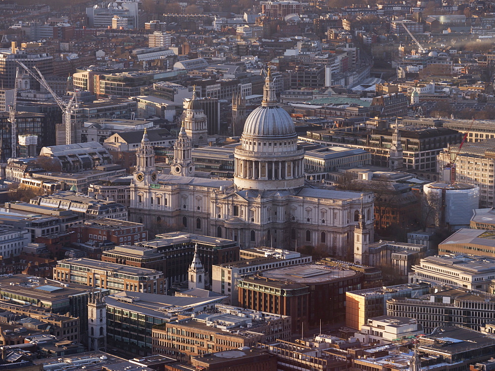 St. Paul's Cathedral from above, London, England, United Kingdom, Europe