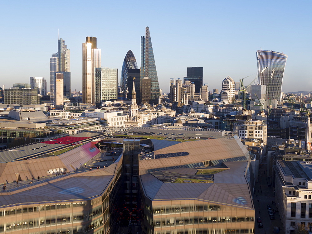 City skyline from St. Pauls, London, England, United Kingdom, Europe 