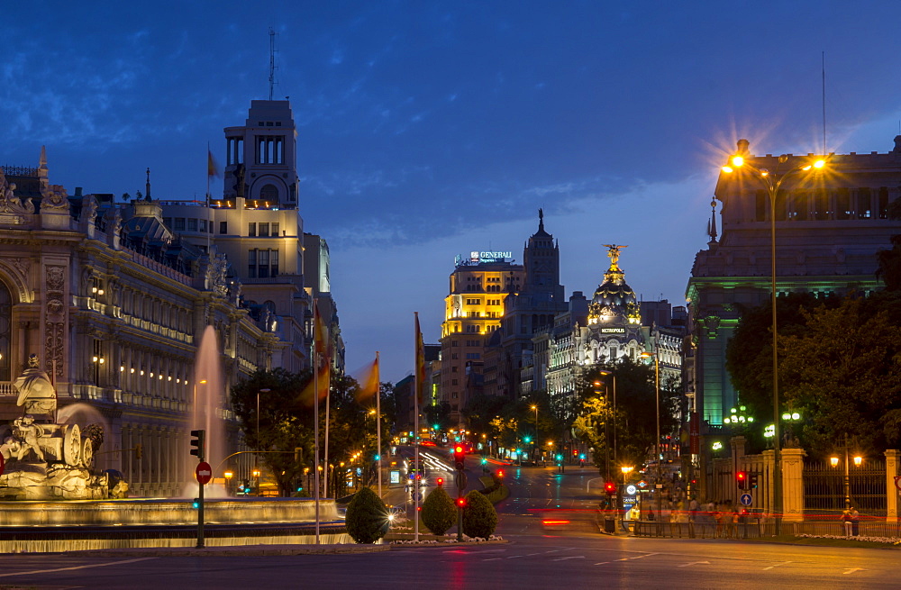 Calle de Alcala, Plaza de Cibeles, Madrid, Spain, Europe