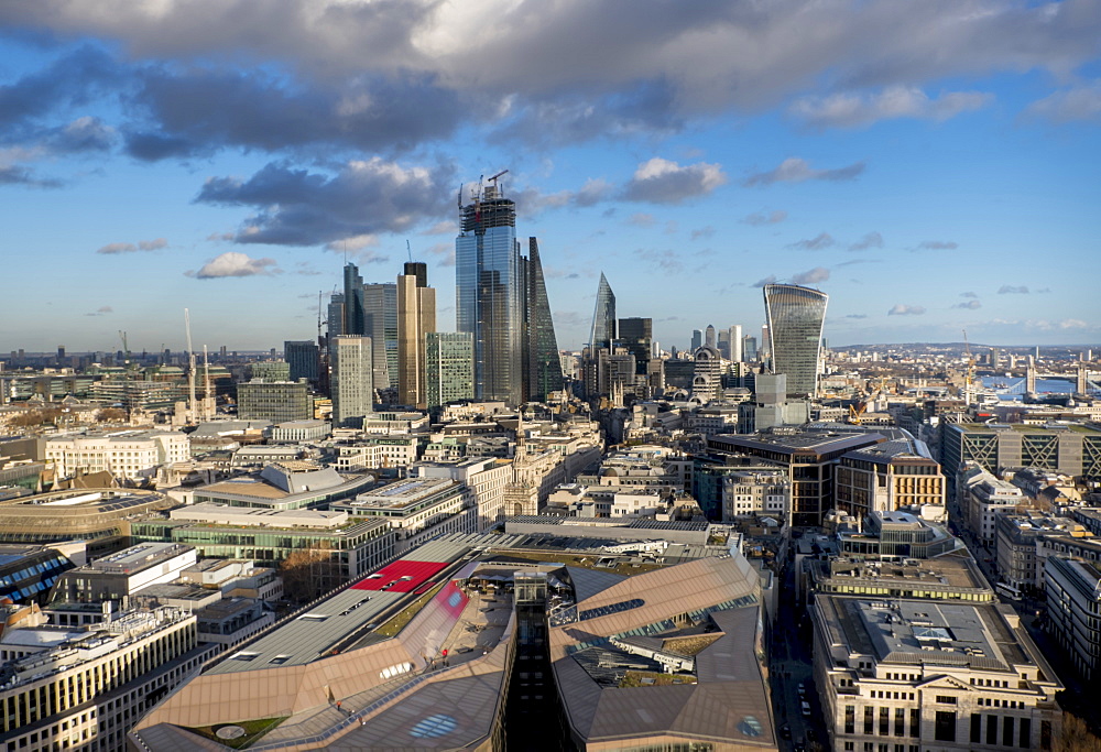 City of London from St. Pauls, London, England, United Kingdom, Europe