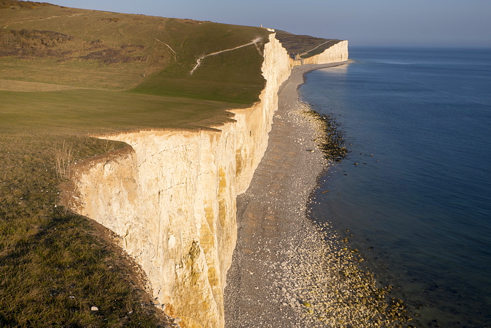 Seven Sisters chalk cliffs, South Downs National Park, East Sussex, England, United Kingdom, Europe