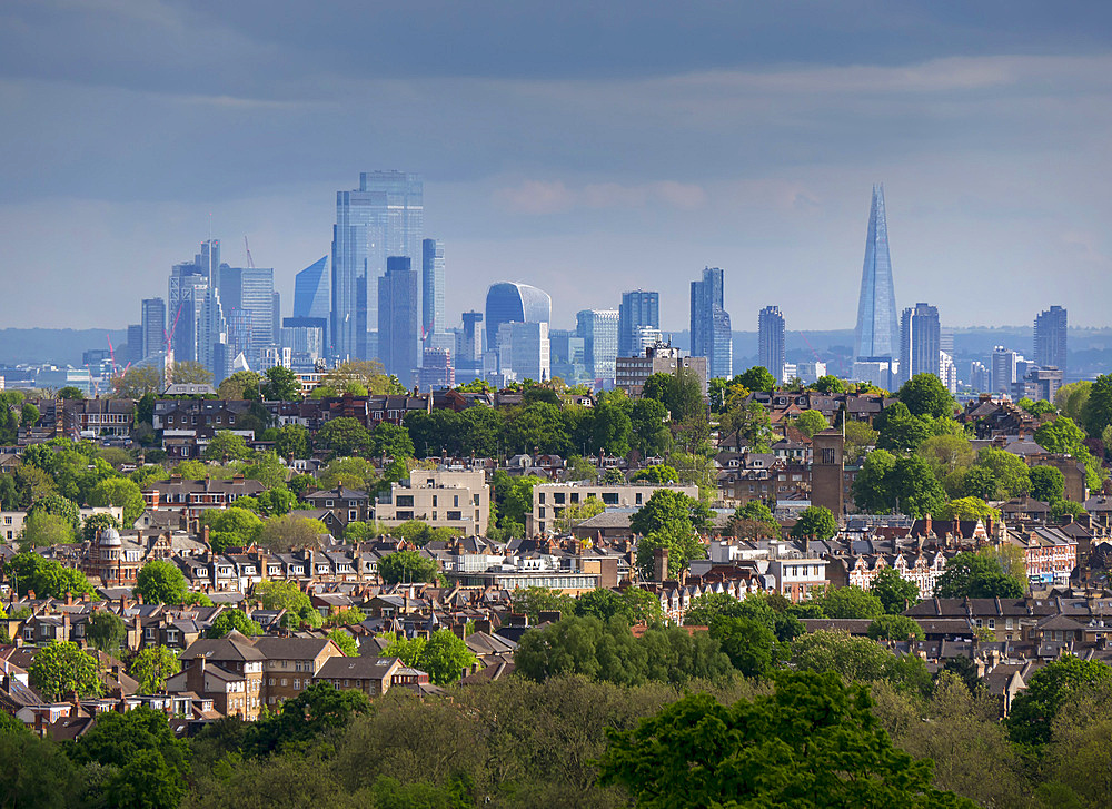 City skyline from Alexandra Palace, London, England, United Kingdom, Europe