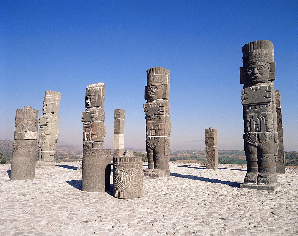 Toltec statues, Tula, Mexico, North America