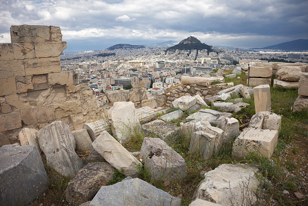 City looking north from the Acropolis, UNESCO World Heritage Site, Athens, Greece, Europe