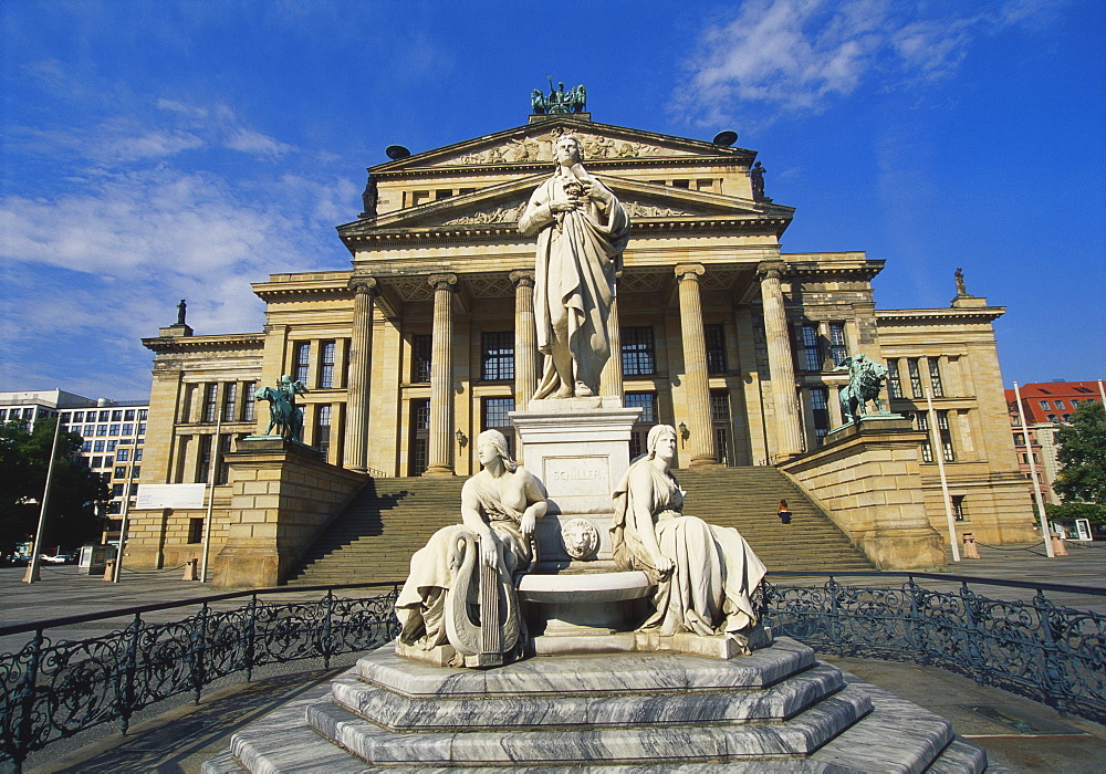 Statue of Friedrich Schiller and the Schauspielhaus, Gendarmenmarkt, Berlin, Germany