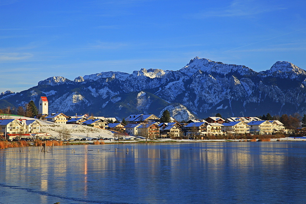 Lake Hopfensee, Hopfen am See, Allgau, Bavaria, Germany, Europe