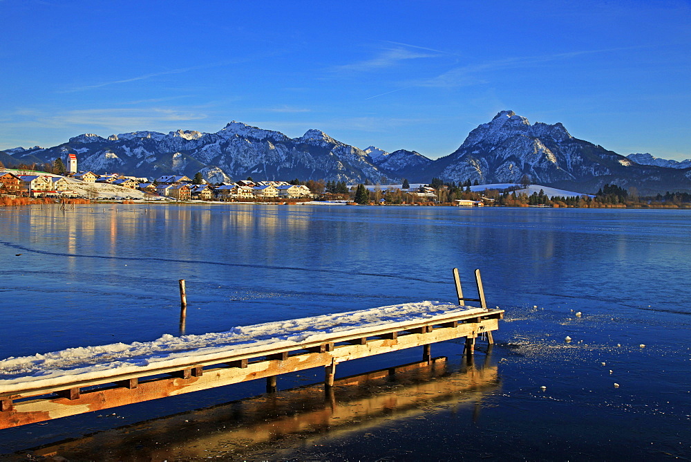 Lake Hopfensee, Hopfen am See, Allgau, Bavaria, Germany, Europe