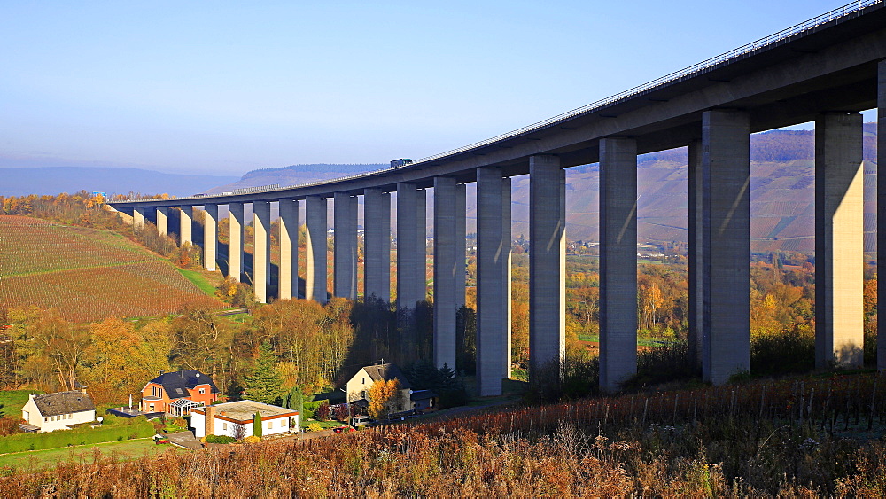 Highway Bridge of Highway A1 near Fell, Moselle Valley, Rhineland-Palatinate, Germany, Europe