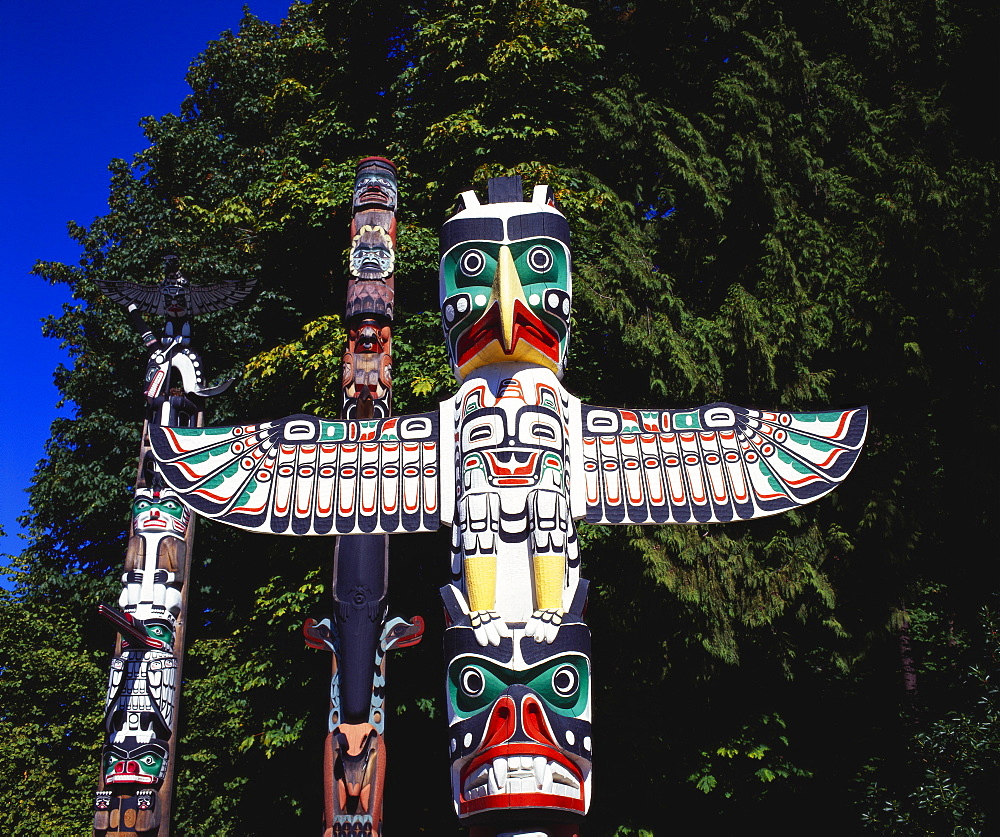 Totem Poles, Stanley Park, Vancouver, Canada