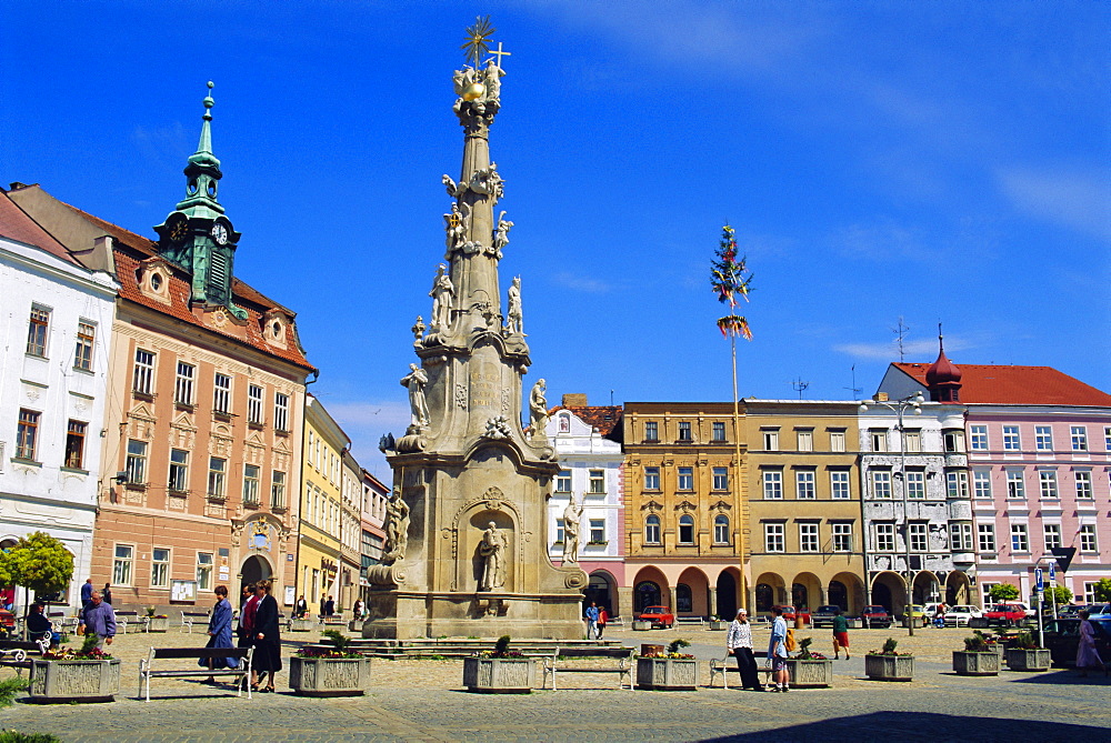 Trinity Column, Jindrichuv Hradec, Czech Republic, Europe