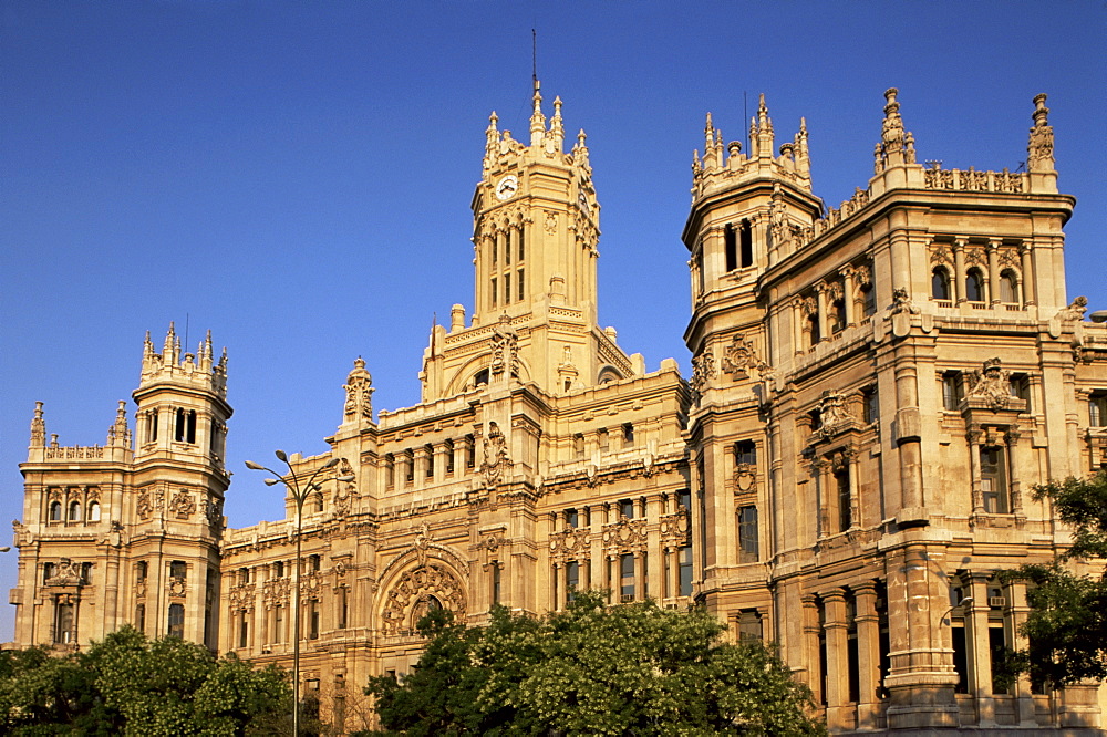 Central Post Office facade, Madrid, Spain, Europe