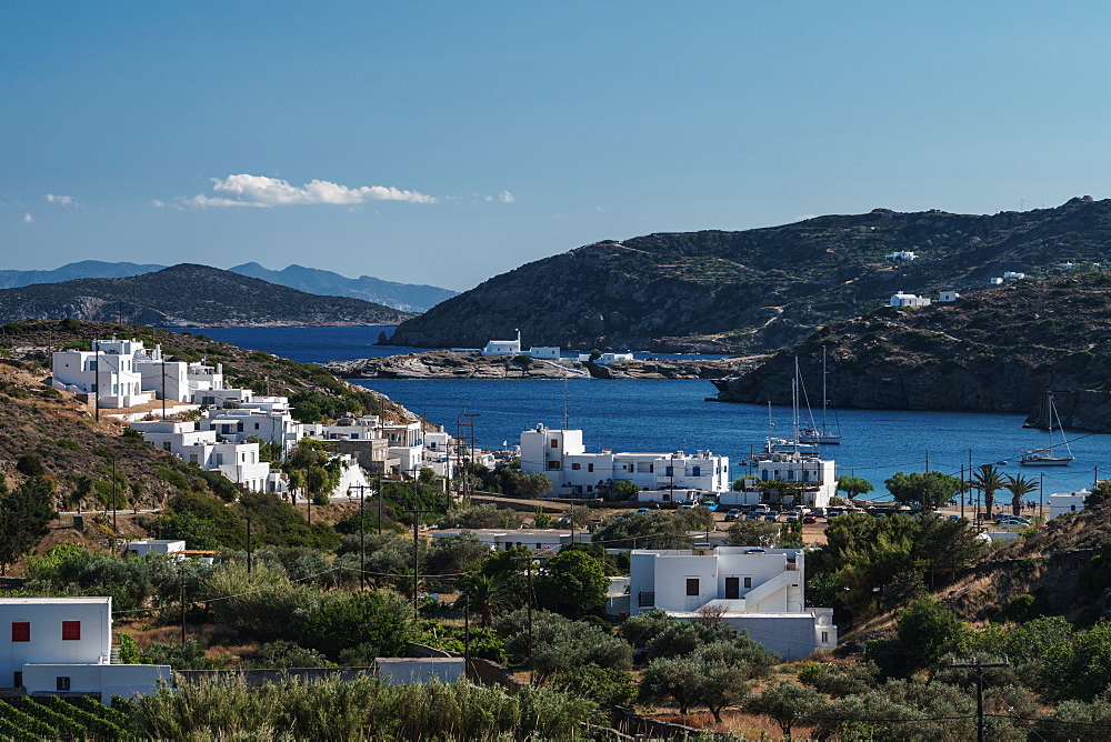 View of Faros Harbour, Sifnos, Cyclades, Greek Islands, Greece, Europe