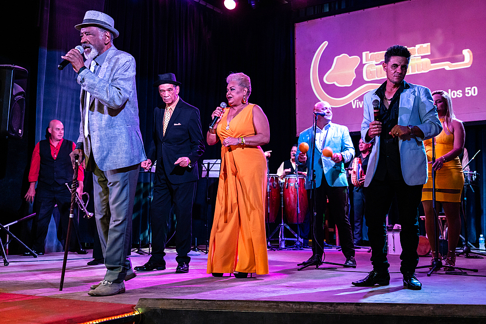 Singers and dancers at latest incarnation of Buena Vista Social Club, Havana, Cuba