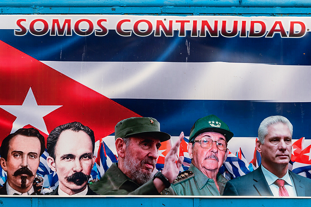 The leaders and intellectual fathers of the Cuban Revolution, Havana Harbour, Cuba