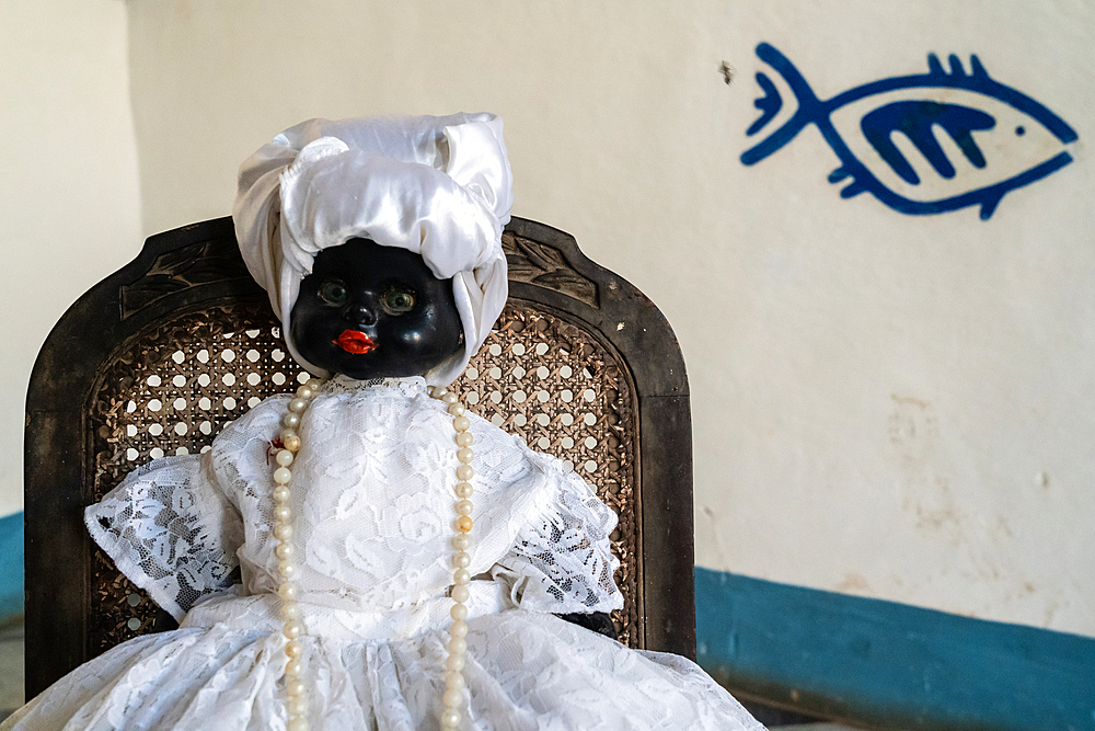 Black doll at Santeria Temple (Afro-Cuban religion), Trinidad, Cuba 2